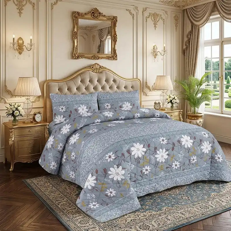 Premium Adorn Quilted Printed Bedspread Set - PQS19