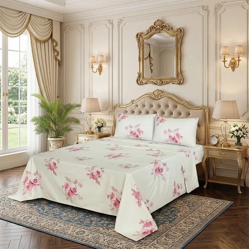 PREMIUM CAMELLIA SUPER KING SHEET SET - 3 PCS