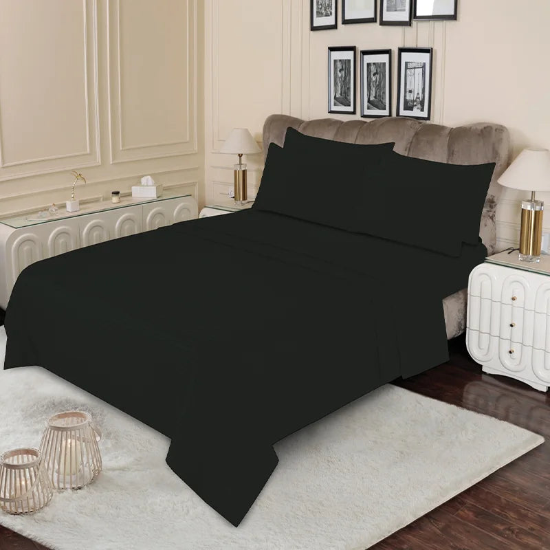 Maroon - Striped Bed Sheet Set