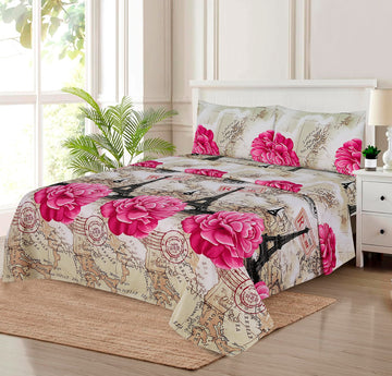 3 PCS PRINTED BEDSHEET SET