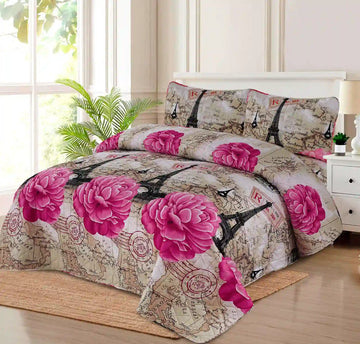 Premium Voyage Quilted Printed Bedspread Set - PQS07