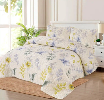Premium Dawn Quilted Printed Bedspread Set - PQS15