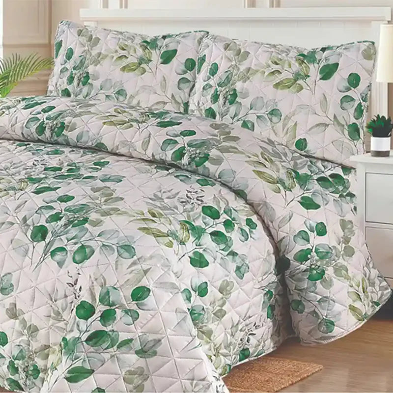 Premium Gully Quilted Printed Bedspread Set - PQS22