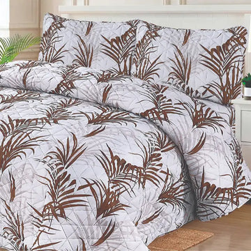 Premium Oasis Quilted Printed Bedspread Set - PQS28