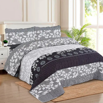 Premium Symmetry Quilted Printed Bedspread Set - PQS30