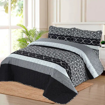 Premium Sterling Quilted Printed Bedspread Set - PQS31
