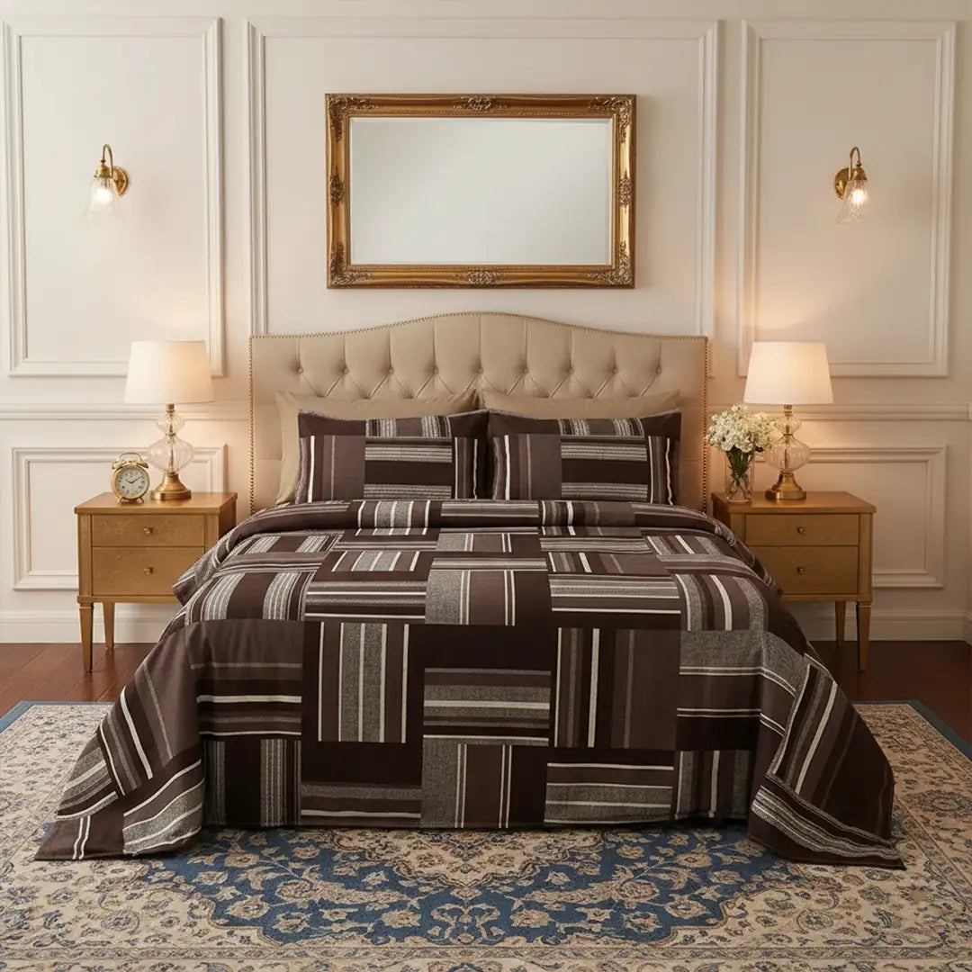 PREMIUM ESPRESSO SUPER KING SHEET SET - 3 PCS