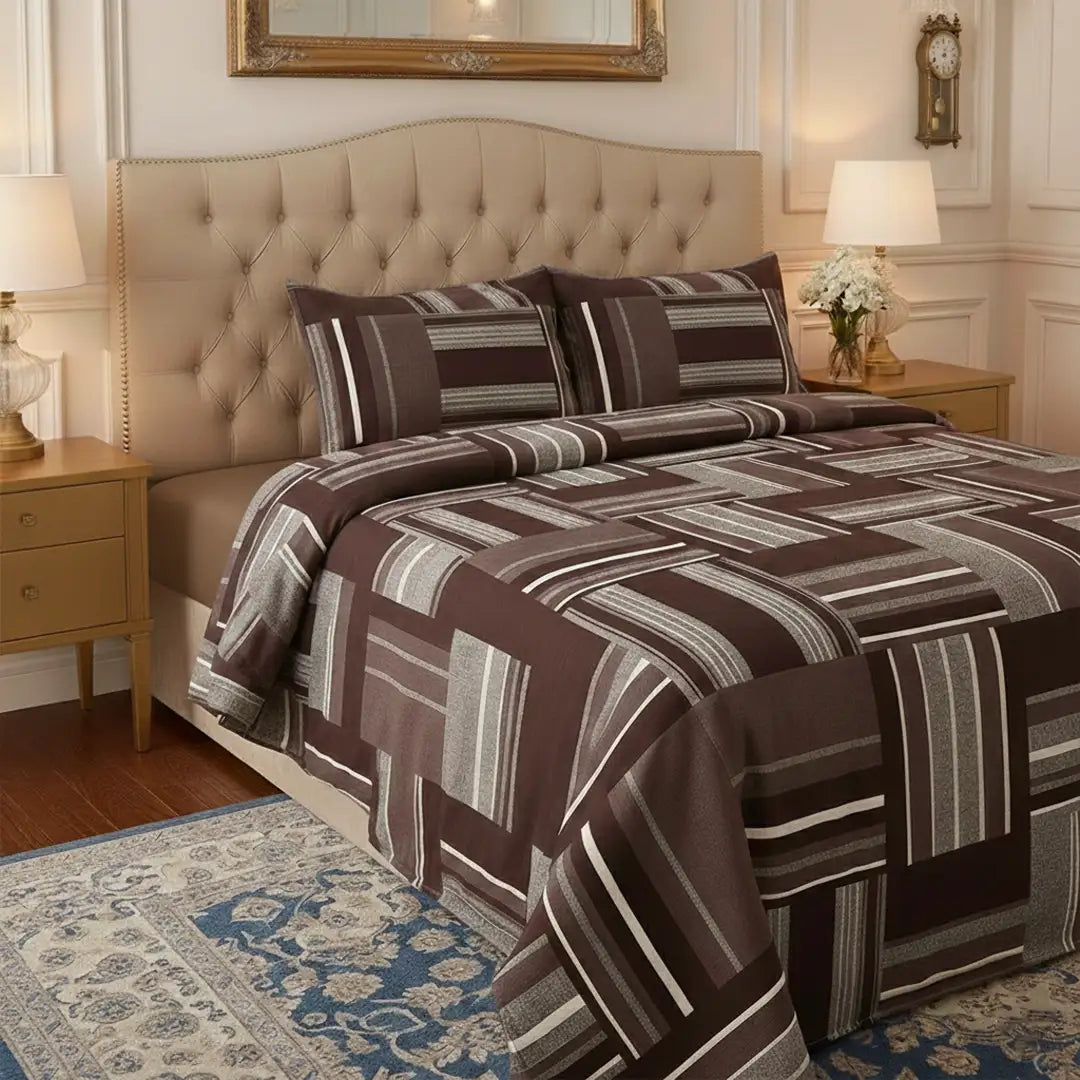 PREMIUM ESPRESSO SUPER KING SHEET SET - 3 PCS