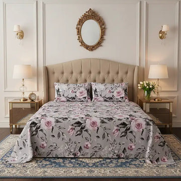 PREMIUM DUSTY ROSE SUPER KING SHEET SET - 3 PCS