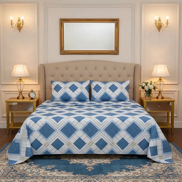 PREMIUM PLAID SUPER KING SHEET SET - 3 PCS